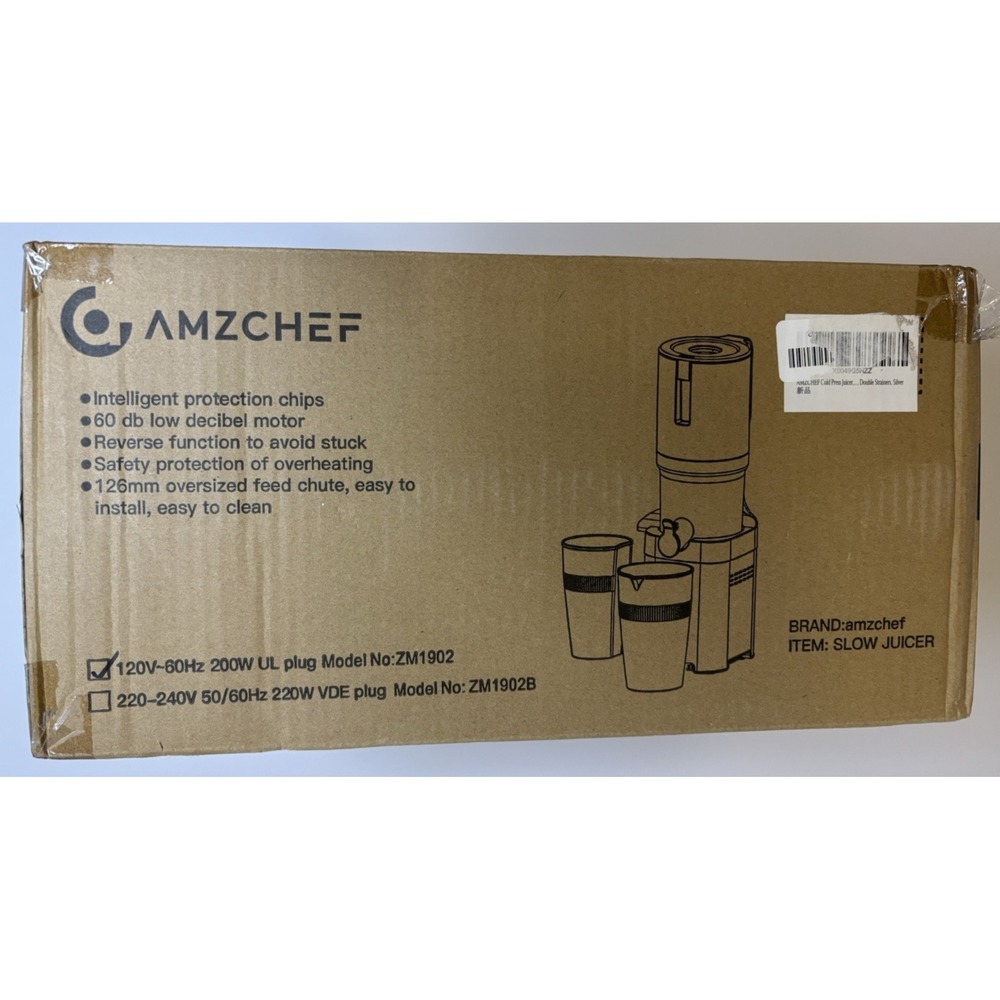 New AMZCHEF Cold Press Juicer, Juicers Machines - Wide Mouth‎ & Large Feed Chute